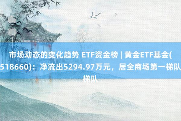 市场动态的变化趋势 ETF资金榜 | 黄金ETF基金(518