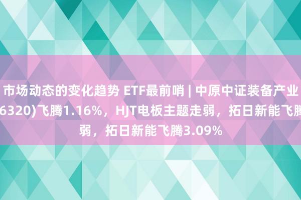 市场动态的变化趋势 ETF最前哨 | 中原中证装备产业ETF