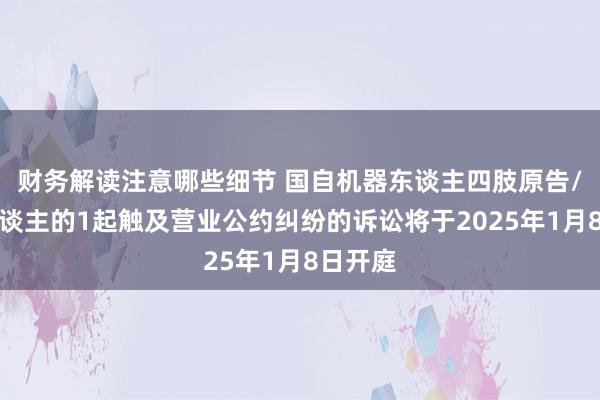 财务解读注意哪些细节 国自机器东谈主四肢原告/上诉东谈主的1