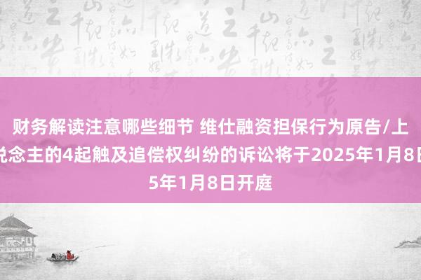 财务解读注意哪些细节 维仕融资担保行为原告/上诉东说念主的4