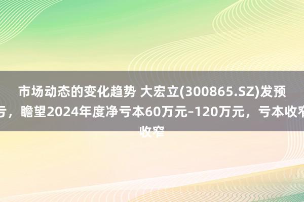 市场动态的变化趋势 大宏立(300865.SZ)发预亏，瞻望2024年度净亏本60万元–120万元，亏本收窄