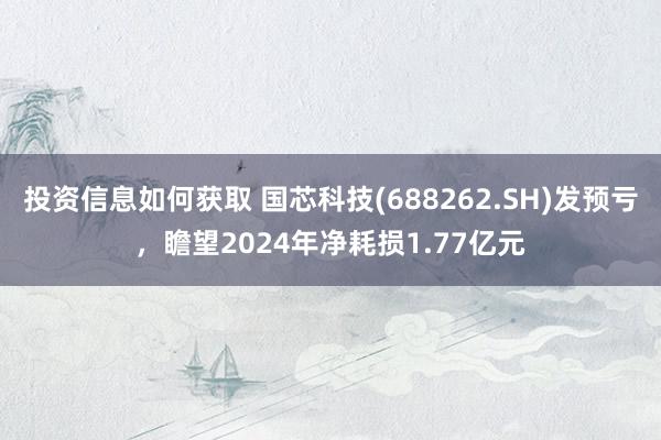 投资信息如何获取 国芯科技(688262.SH)发预亏，瞻望2024年净耗损1.77亿元