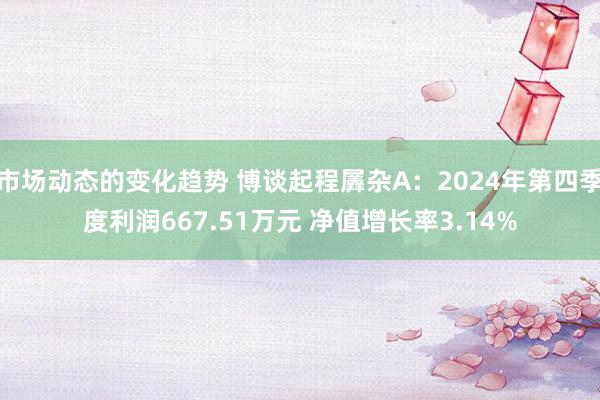 市场动态的变化趋势 博谈起程羼杂A：2024年第四季度利润667.51万元 净值增长率3.14%