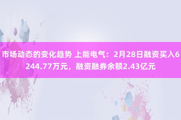 市场动态的变化趋势 上能电气：2月28日融资买入6244.77万元，融资融券余额2.43亿元